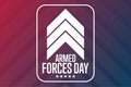 Armed Forces Day. Holiday concept. Template for background, banner, card, poster with text inscription. Vector EPS10 Royalty Free Stock Photo