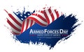 Armed forces day template poster design. Vector illustration background for Armed forces day. Royalty Free Stock Photo