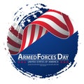 Armed forces day template poster design. Vector illustration background for Armed forces day. Royalty Free Stock Photo