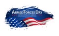 Armed forces day template poster design. Vector illustration background for Armed forces day. Royalty Free Stock Photo