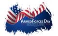Armed forces day template poster design. Vector illustration background for Armed forces day.