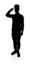 Silhouette Soldier Royalty Free Stock Photo