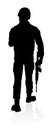 Silhouette Soldier Royalty Free Stock Photo