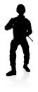 Silhouette Soldier Royalty Free Stock Photo