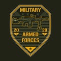 Armed forces logotype vintage colorful