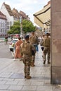 Armed forces for security and counterterrorism in the city of Strasbourg in France