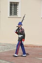Guard in front of Prince Palace of Monaco