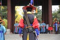 Armed guards at Deoksugung Palace, Seoul, South Korea Royalty Free Stock Photo