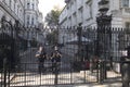 Armed guards guarding downing street 10 the residence of the prime minister