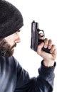 Armed guy Royalty Free Stock Photo