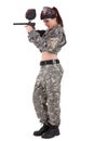 Armed paintball player Royalty Free Stock Photo