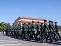 Armed Police and Chairman Mao Memorial Hall Royalty Free Stock Photo