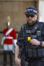 Armed Police Officer at Horse Guards Parade in London, UK