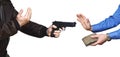 Armed robbery background Royalty Free Stock Photo