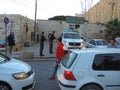 Armed security men at the gate of Al-Aqsa mosque, Jerusalem