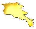 Armenia 3d Golden Map