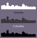 Armenia, Colombia city silhouette