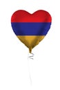 Armenia concept. Balloon with Armenian flag isolated on white background. Education, charity, emigration, travel and learning