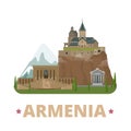 Armenia country design template Flat cartoon style