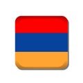 Armenia flag button icon isolated on white background Royalty Free Stock Photo