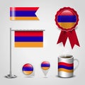 Armenia Flag Printed on Different Items