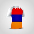 Armenia Flag Printed on Shirt
