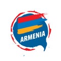 Armenia flag, vector illustration on a white background