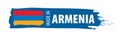Armenia flag, vector illustration on a white background