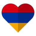 Armenia flat heart flag Royalty Free Stock Photo