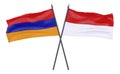 Two crossed flags