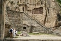 Armenia,monastery Geghard - 2017,June 12. Inner yard of Armenian ancient monastery. Royalty Free Stock Photo