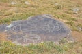 Armenia, mountain plateau near Jermuk, stones with petroglyphs of the 7th century BC Royalty Free Stock Photo