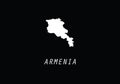 Armenia outline map country shape state borders