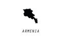 Armenia outline map country shape state borders