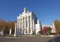 Armenia pavillion in VDNH VVC park, autumn falls Moscow