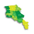 Armenia political map of administrative divisions