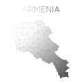 Armenia polygonal vector map.