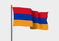 Armenia\'s flag features three horizontal stripes of equal width. The Royalty Free Stock Photo