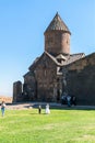 Armenia, Saghmosavank, September 2022. Glade with grass near the walls of the ancient cathedral. Royalty Free Stock Photo