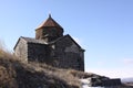 Armenia. Sevan Lake. Surb Arakelots church in winter