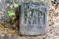 Armenia, Tatev, September 2022. Antique Armenian stone with Christian symbols.