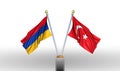 Armenia and Turkey flags