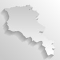 Armenia vector country map silhouette