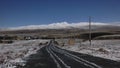 Armenia.The village roadwith Aragats Mountain