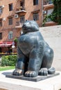 Armenia. Yerevan. Cat Statue, created by renowned artist Fernando Botero. Royalty Free Stock Photo