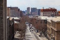 Armenia, Yerevan - March 8, 2024: Mashtots Avenue from Matenadaran in Erevan