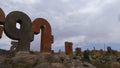 Armenian Alphabet Monument, giant stone letters, national pride, sequence