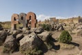 Armenian alphabet museum on a rocky slope near the town of Aparan