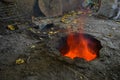 Armenian barbeque in tonir tandoor stone oven.