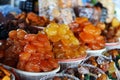 Armenian dried sweet fruits in the market